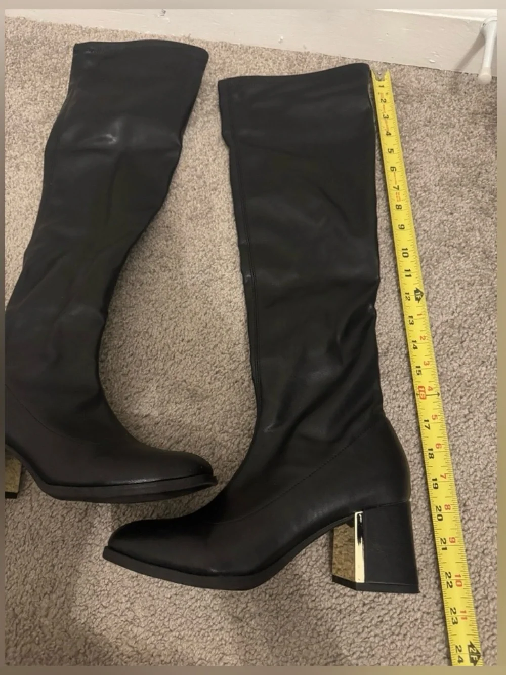 Alfani Black Nanda Square Toe Block Heel Boots